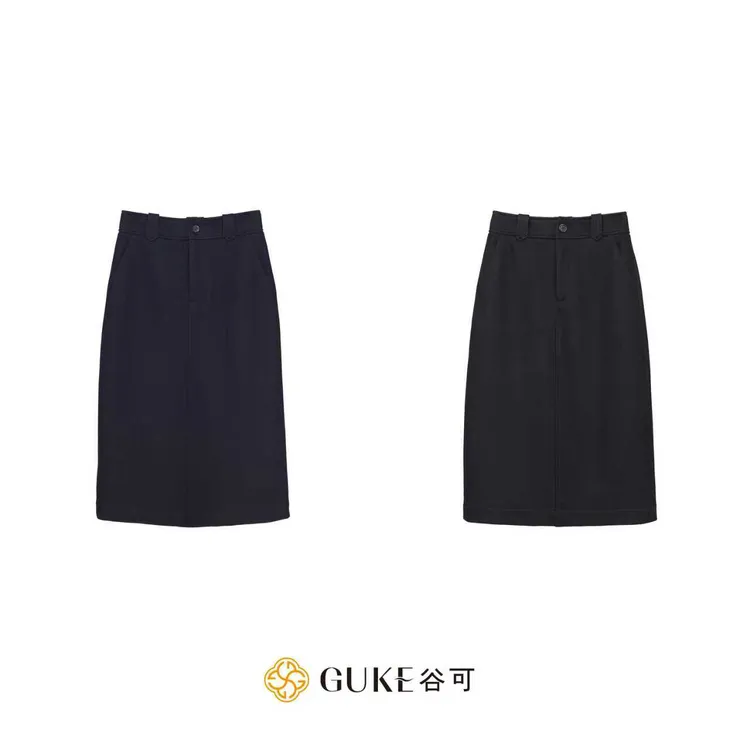 GKE/谷可Q1192毛呢时尚过膝半身裙2025秋冬新款显瘦百通勤呢子裙