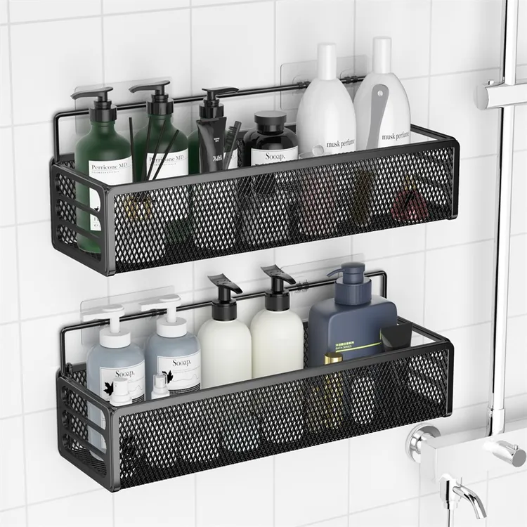 过早卫生间浴室置物架免打孔壁挂式厕所洗澡洗手间洗漱台墙上架子