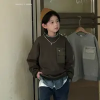 【MUSHISLE】阿又秋季童装儿童男童中大童工装口袋套头卫衣85071Q