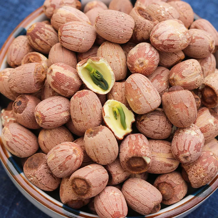 农家红莲子带皮干莲子500g软糯香甜干货带皮带芯红莲子