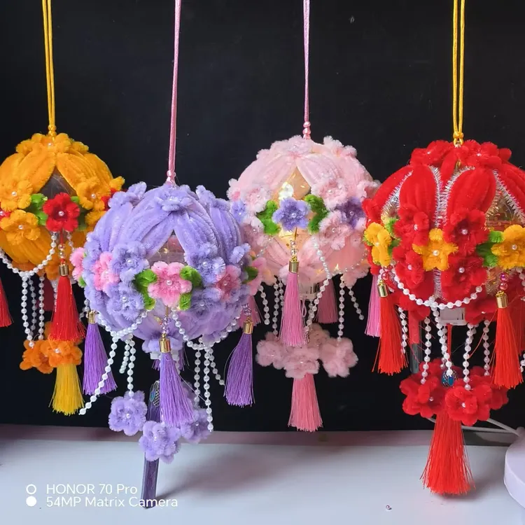 （禅心手作）绣球花灯材料包 扭扭棒材料包 diy手工材料套装