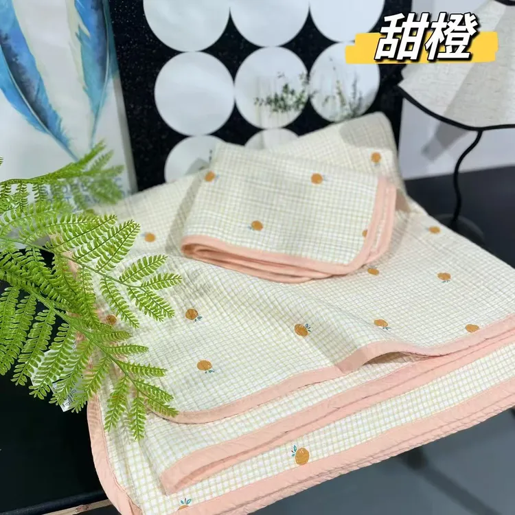标准幼儿园纯棉床盖夹棉床盖婴幼儿双层透气吸汗双人三层纯棉床盖