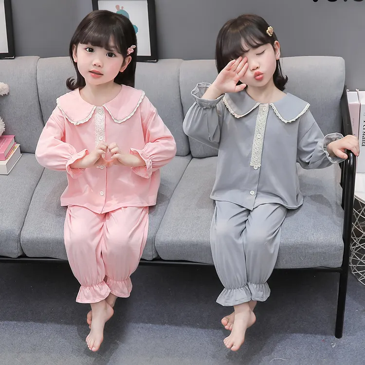 儿童纯棉睡衣春秋季2025新款可爱宝宝长袖薄款全棉女童家居服套装