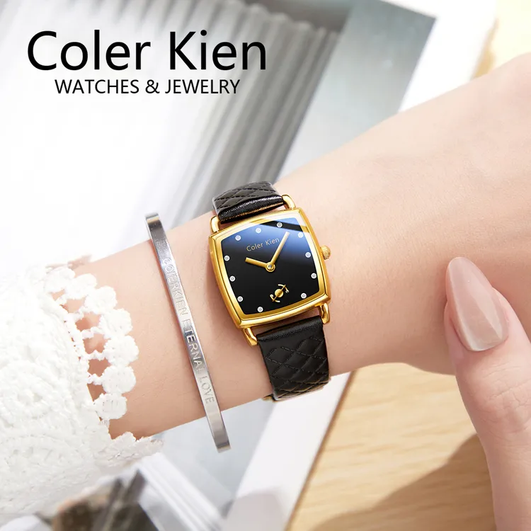 ColerKien小船锚时尚复古风格女士腕表轻奢气质小众简约经典方形