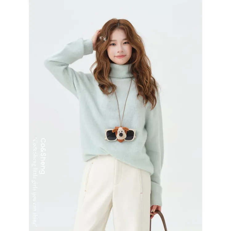 纯调肌理/Co&Sheng重生小个子女款高领毛衣打底上衣基础款百搭