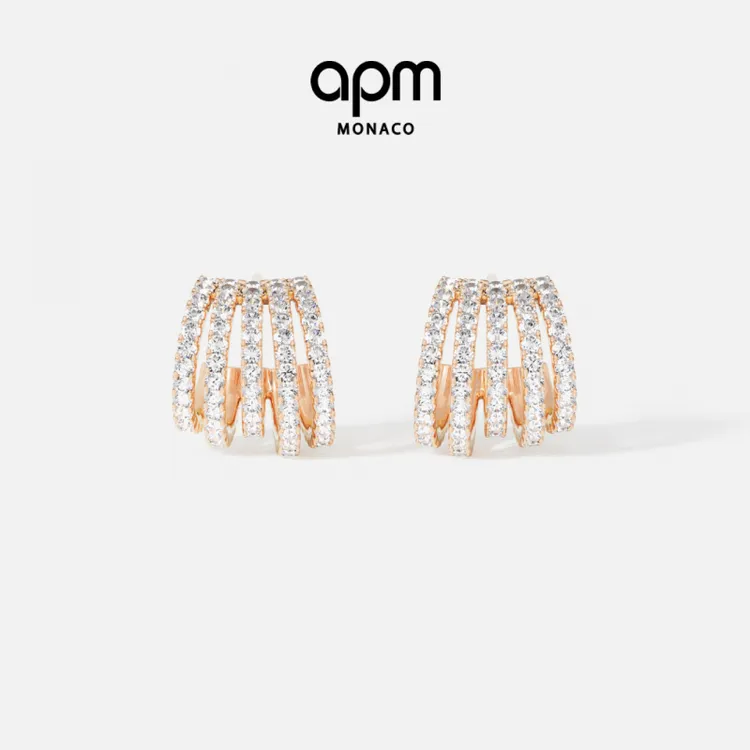 APM Monaco 多圈耳环时尚气质明星同款饰品耳饰高级感时尚气质