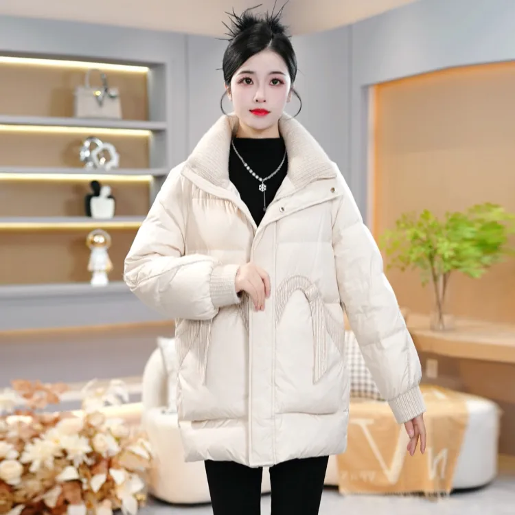 2025年冬季新款时尚洋气宽松保暖加厚休闲显瘦羽绒服SJYF5316