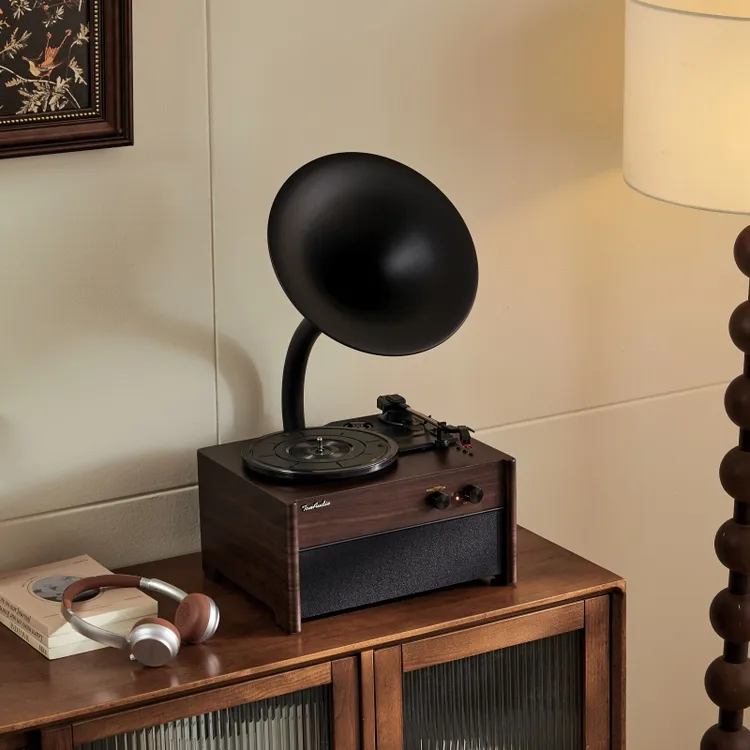 唐典E-007复古留声机中古风家居摆件家用蓝牙音响礼品黑胶唱片机