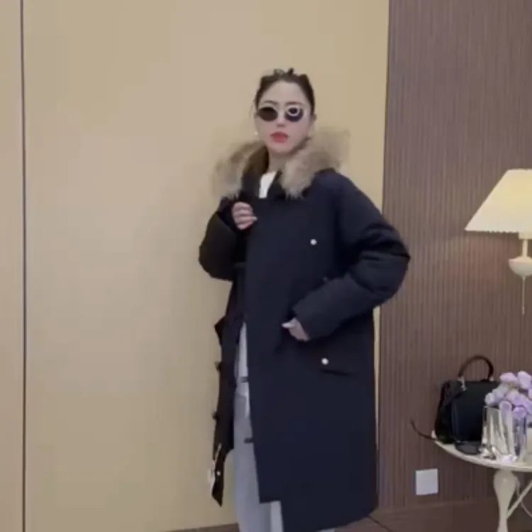 新款2015年加厚款连帽可脱卸毛领加厚冬季休闲保暖