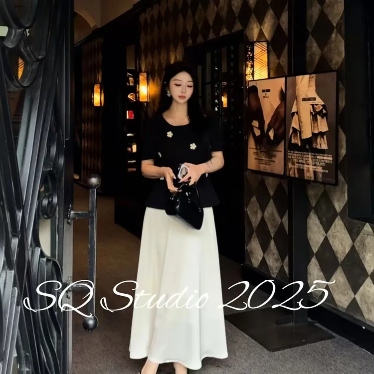 【华尔兹半裙】白色法式显瘦百搭半裙--K746-1卡码拍小