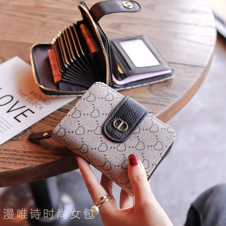 短夹钱包男女士2025新款小众设计折叠钱包女卡包多卡位大容量精致