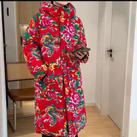 长款东北大花棉袄冬季加厚保暖民族风棉服外套