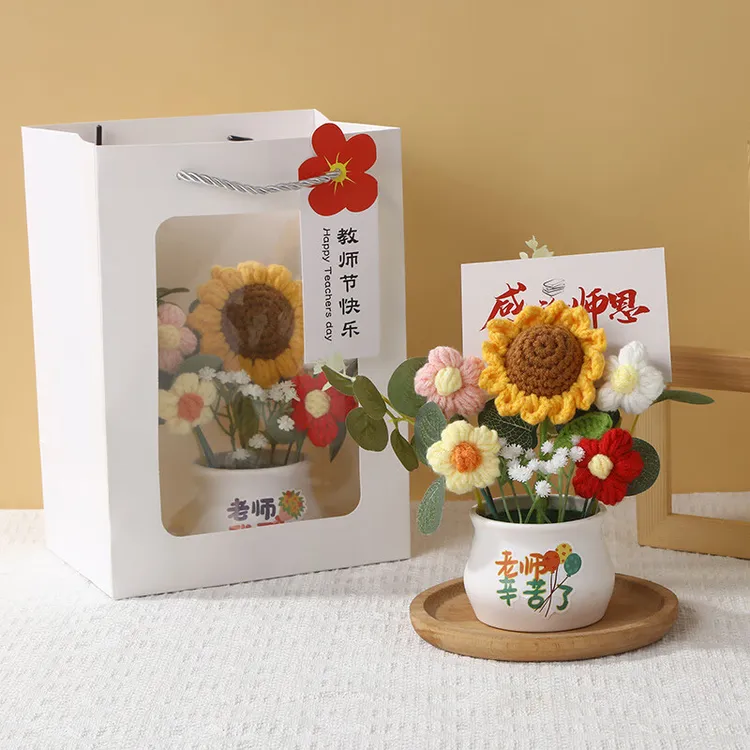教师节礼物新款手工diy向日葵花束教师节礼物2025年新款老师实用
