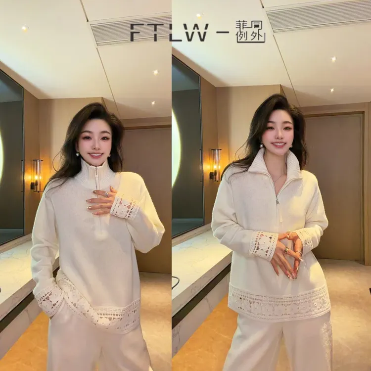 板熙FTLW-【柔光月白】高级感气质时尚优雅女装羊毛上衣-4090