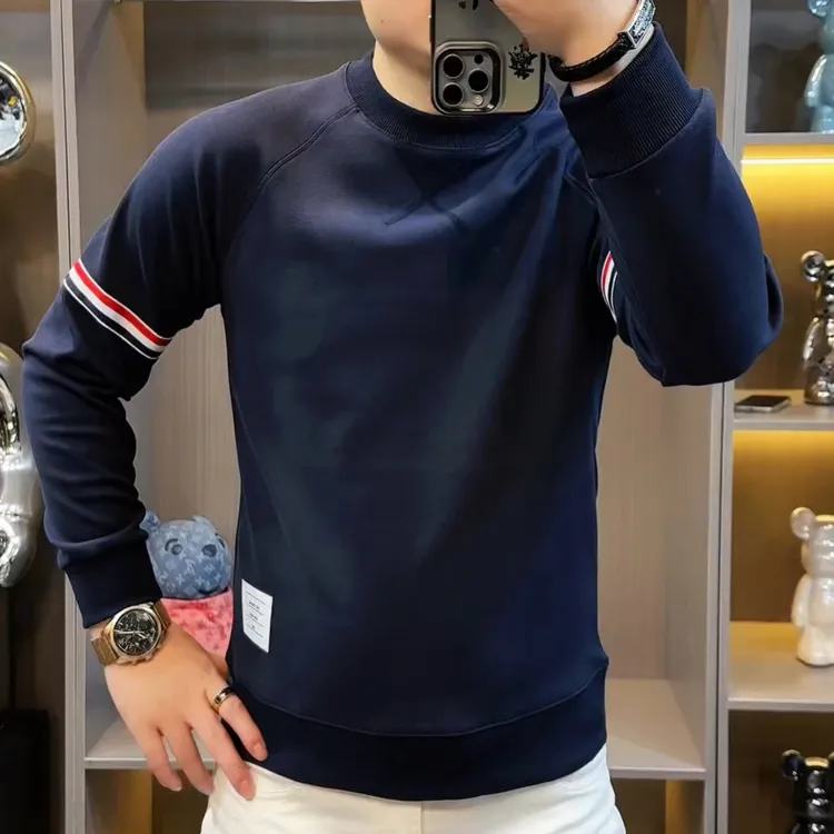 Q3男士圆领秋冬潮流修身百搭卫衣长袖T恤打底衫高品质休闲时尚