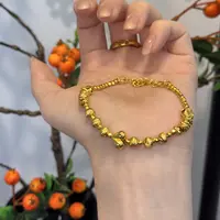 铜合金手链 「桃之夭夭」屁桃盘缠手串（13克左右）