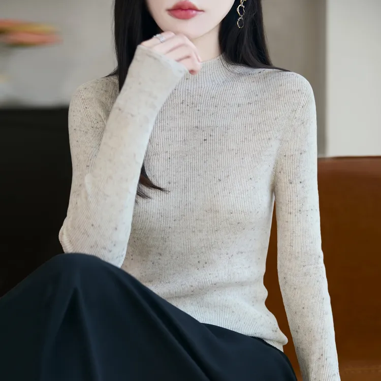 百搭修身显瘦针织打底衫女2025新款春秋洋气大码女装上衣秋冬毛衣