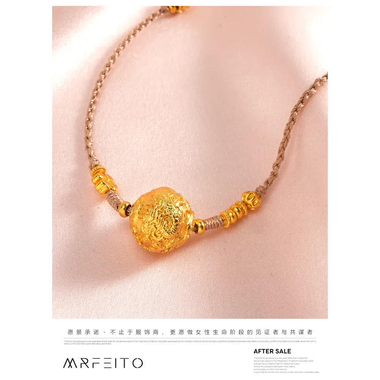 非金属木质项链 手工錾刻图腾龙纹挂坠H1XL02D35661