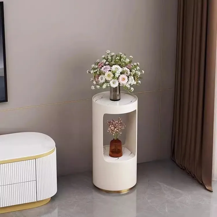 奶油风北欧置物架高级感铁艺花架子客厅阳台多层花盆架落地式高档