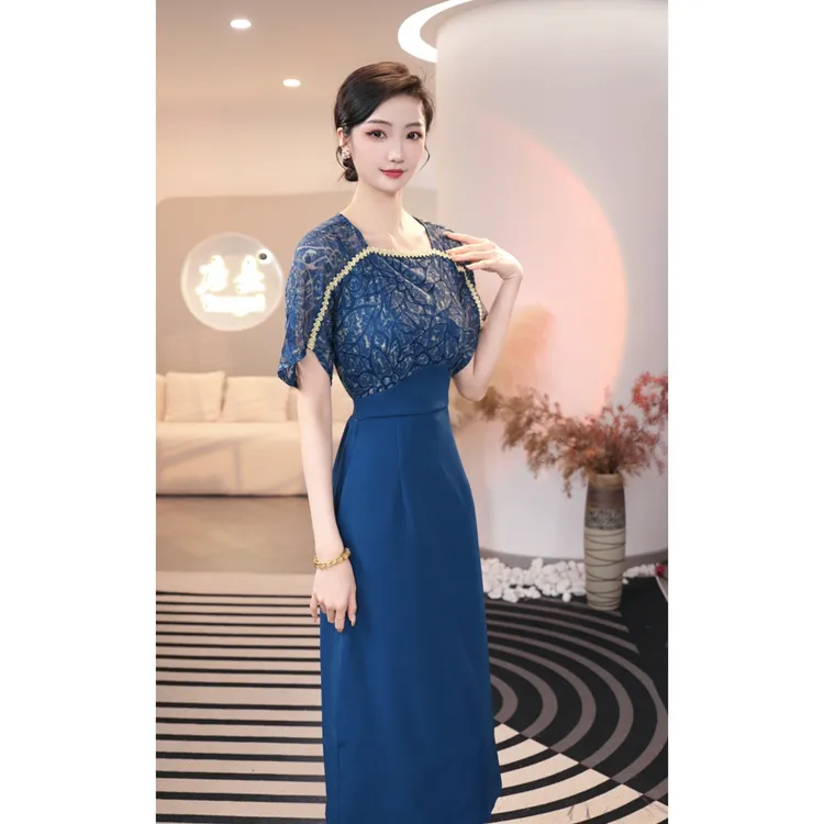 2025夏季新款【ZM-881】法式轻奢高级感巨显白上下拼接连衣裙子