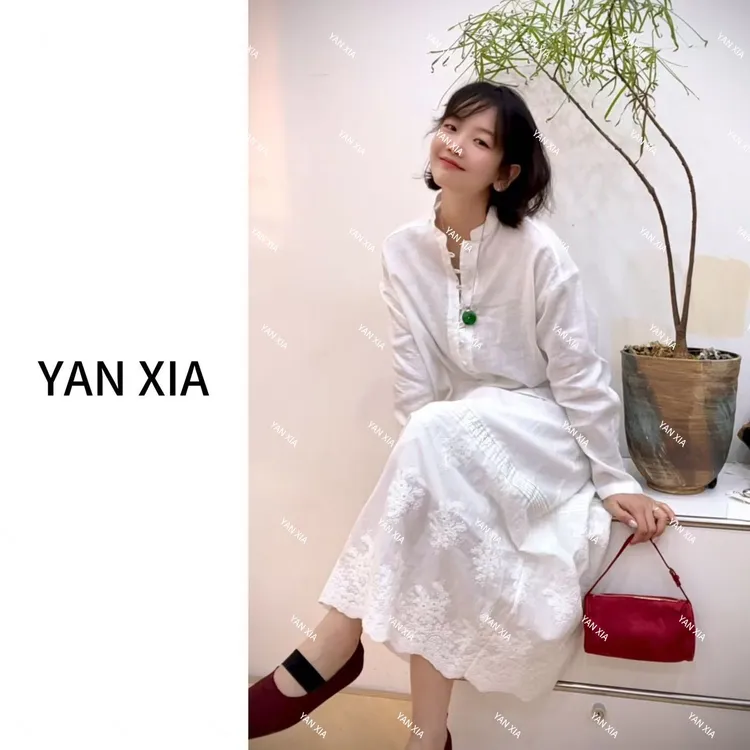 “周末日记”100%亚麻精品上衣  精致包扣高级老钱风  W-391