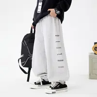 潮童秋冬韩范黑灰加绒运动卫裤2025新款儿童加厚防风直筒裤子6281