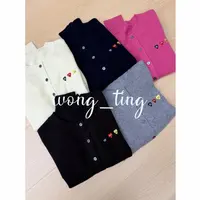 【wong_ting】小众设计师五色刺绣图案毛衣开衫10032