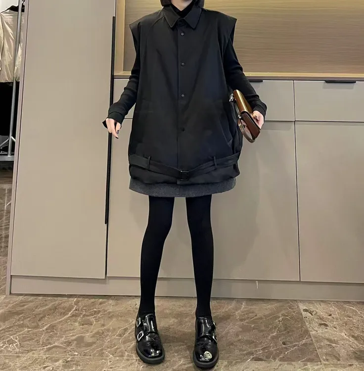 米可/MK-3110LJ【高级感带腰带马甲】时尚休闲气质冬季新款马甲