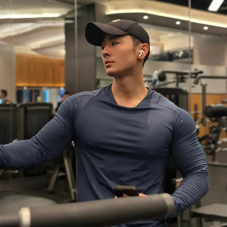 运动好搭档 春夏男女情侣户外防晒运动健身跑步速干打底长袖T恤