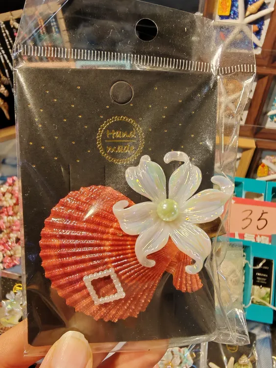 日韩原创设计甜美少女风女发夹天然贝壳边夹韩系