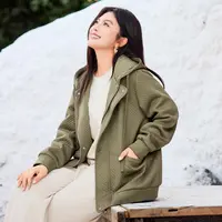 【现货-宽松提花针织连帽外套】MsShe大码女装2025秋冬休闲C2509034