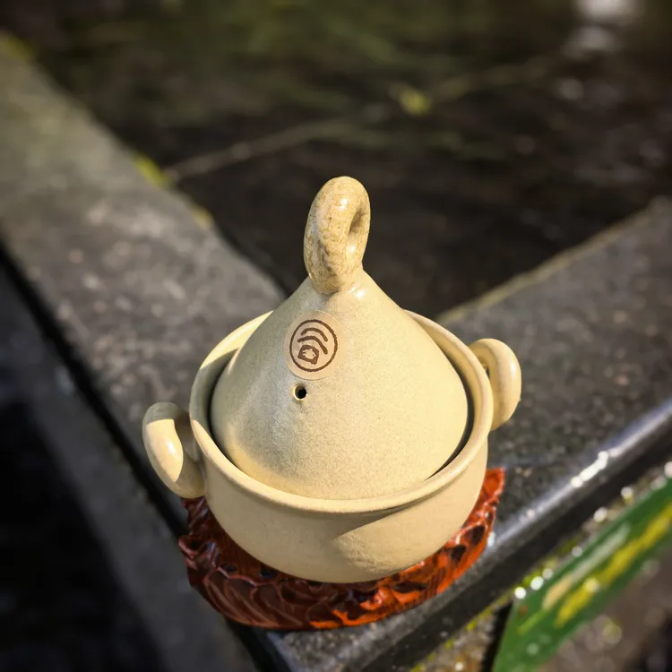 正品谷柴烧砂锅星云灰金沙古绣甜甜圈迷你一人食塔吉锅送隔热锅帽商品图