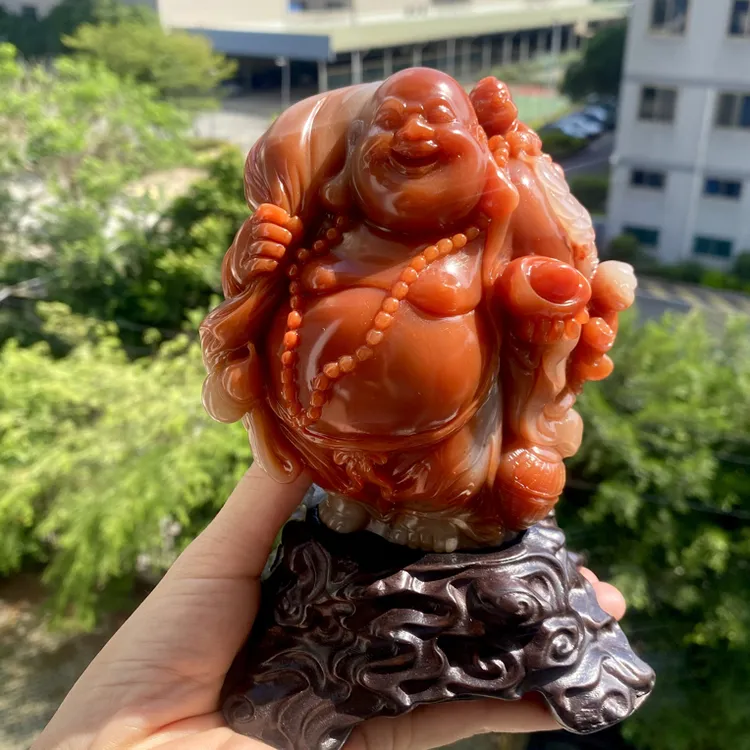 寿山石精品摆件笑口常开