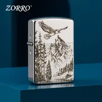 ZORRO佐罗Z910白镍高原雄鹰防风煤油打火机1941复刻送男生七夕礼