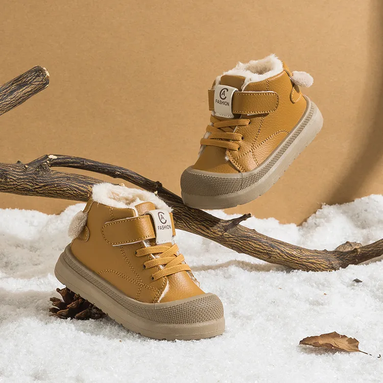 【HALU小黄鸭】儿童雪地靴冬季防滑女童棉鞋加厚加绒抗寒宝宝靴子