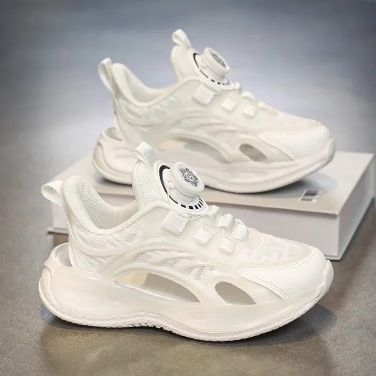 36l℃断码女童凉鞋夏季小白鞋儿童单网鞋子大童女孩透气镂空运动鞋