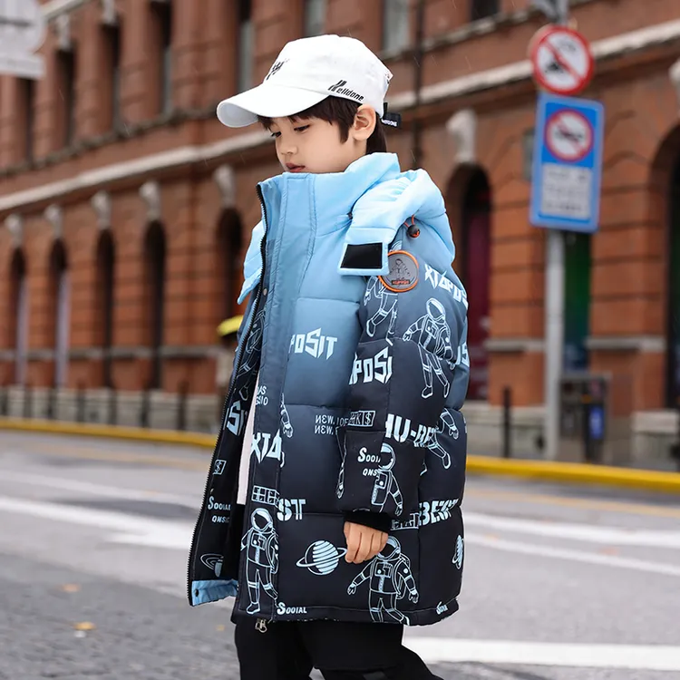 2025冬季儿童羽绒服冬季中长款帽加厚中大童保暖韩版外套新款潮童