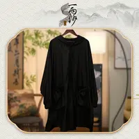【软葡萄尼●帽衫风衣】253198桑蚕丝老料香云纱上衣外套新中式50