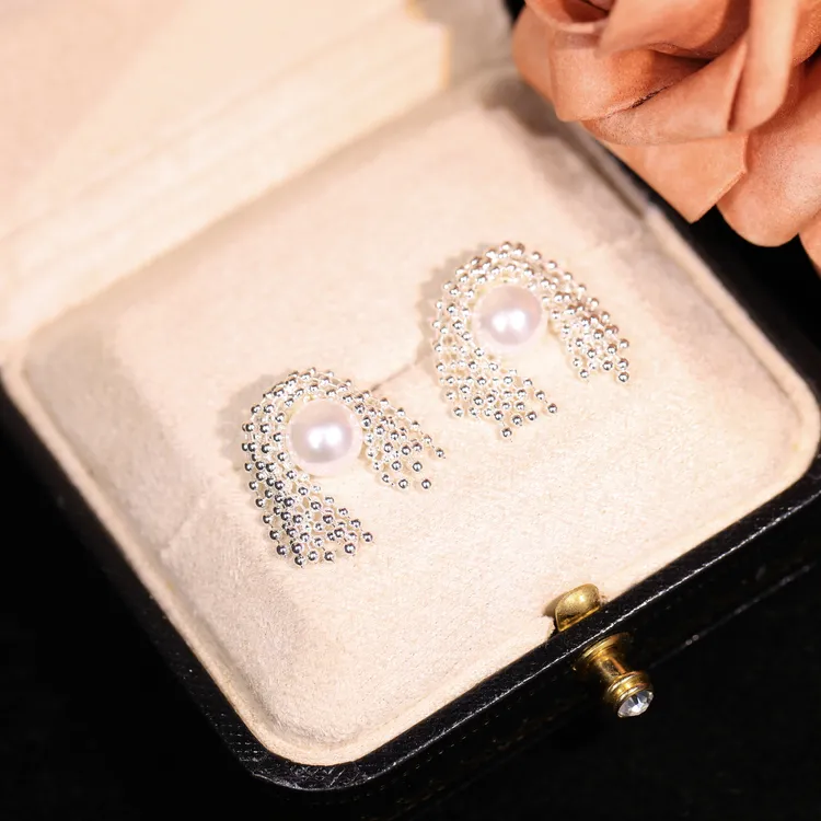 铜合金耳饰 【婚纱】轻奢时尚气质百搭高级小众设计感耳饰RH1043