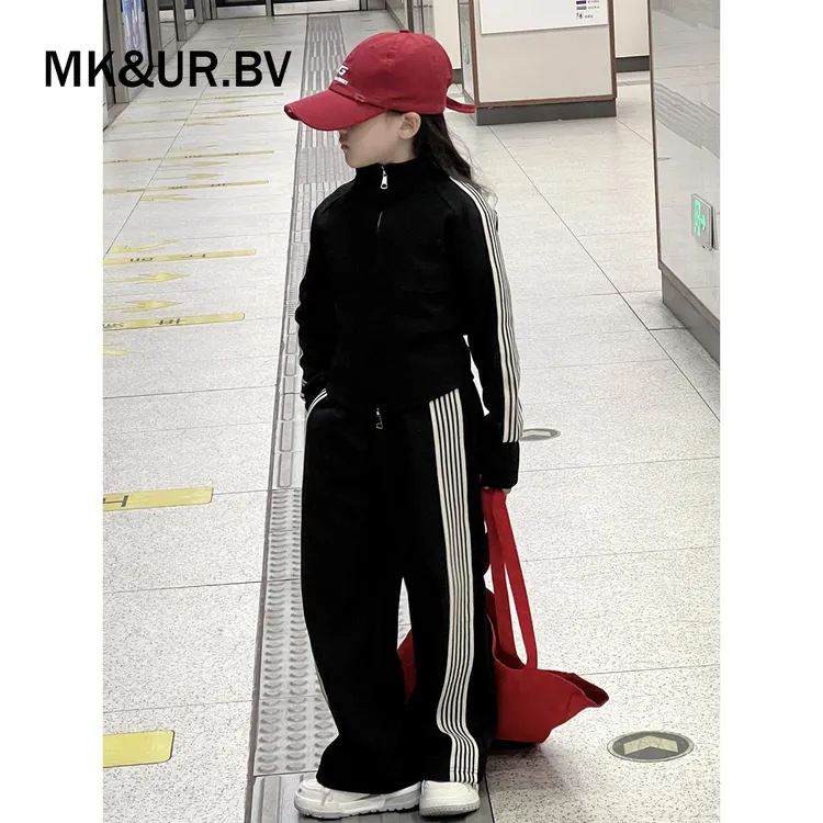 MK&UR.BV女童秋季套装2025新款洋气时髦儿童秋装衣服大童运动装潮