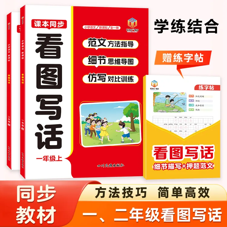 一二年级看图写话押题范文专项训练带细节描写思维导图仿写训练