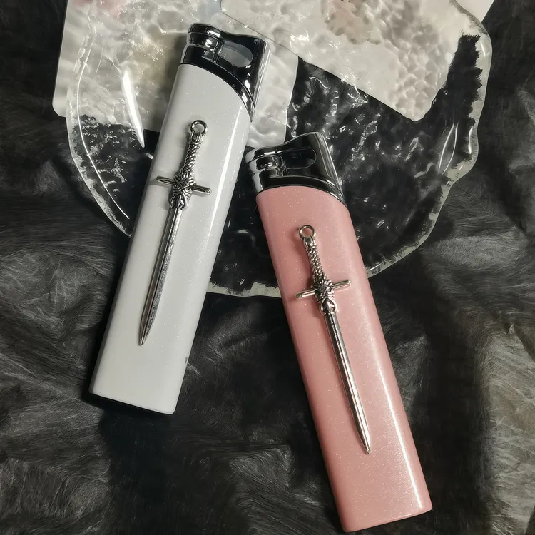 ins手作小众个性燃剑充气防风打火机金属机身质感便捷送女生礼物