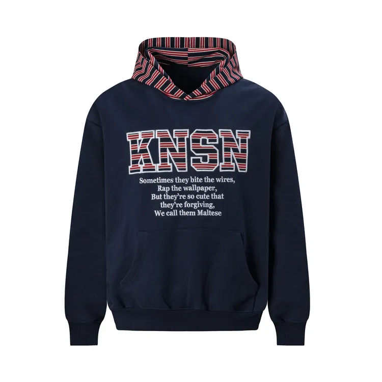 KHIAN SOON秋冬国潮美式logo绣花字母连帽卫衣女长袖休闲宽松帽衫