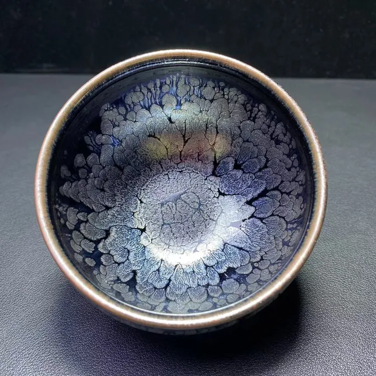 牡丹将军杯器型建窑建盏天目盏陶瓷主人杯茶杯原矿原釉品茗杯茶盏