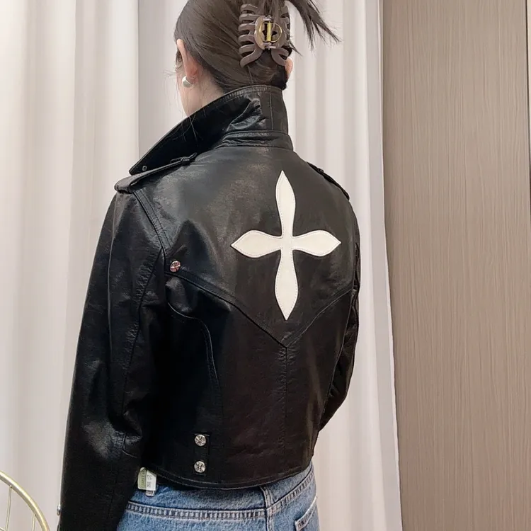 真皮皮衣外套洋气女