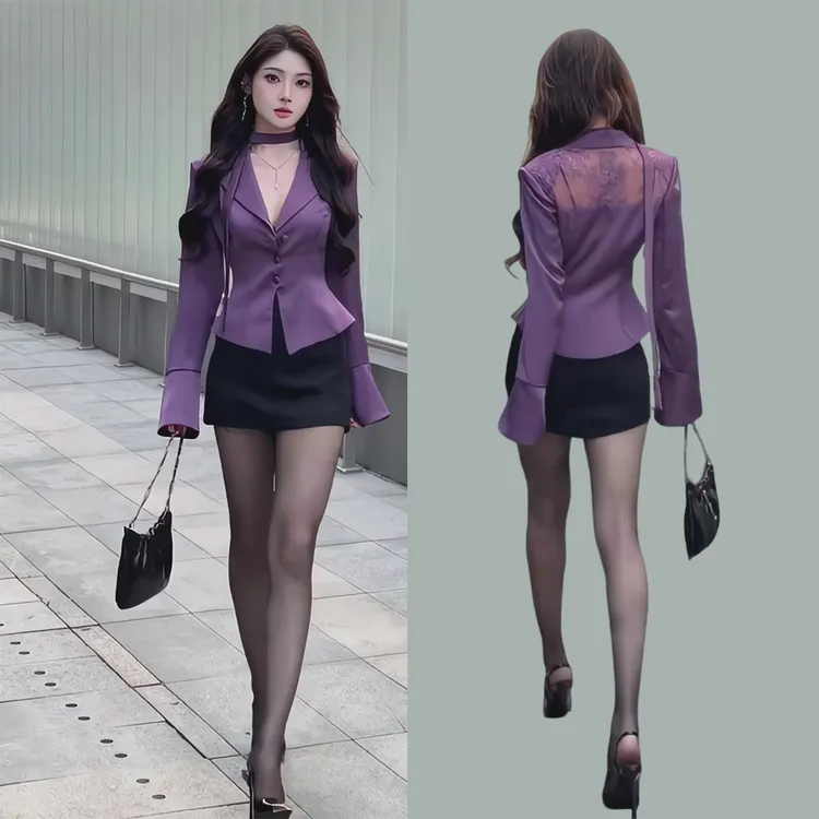 法式高级感时尚套装女春秋2025新款气质名媛小香风外套半身裙套装