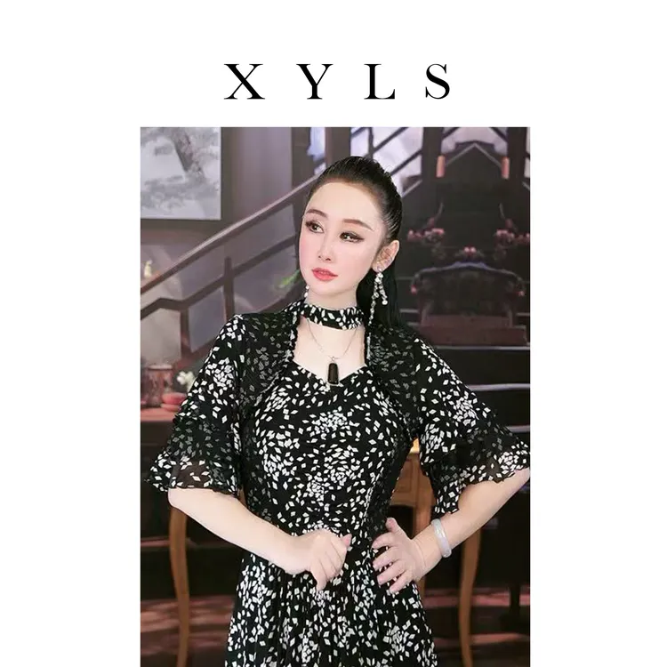 女装弹力网纱连衣裙T006837