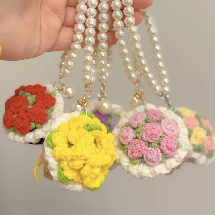 【现货成品】手工钩织花束挂件玫瑰向日葵薰衣草送女友闺蜜创意礼物