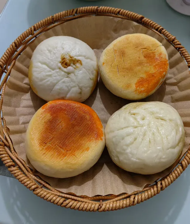 老家固始人的手工粉丝鸡蛋包子腊寀鸡蛋包子