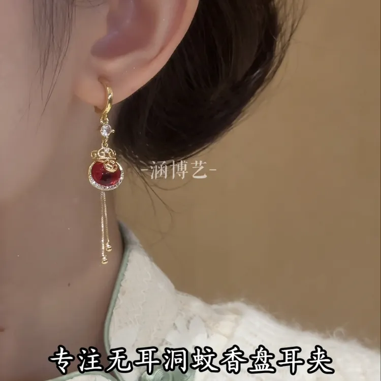 铜合金耳饰 新款福袋本命年无耳洞耳夹